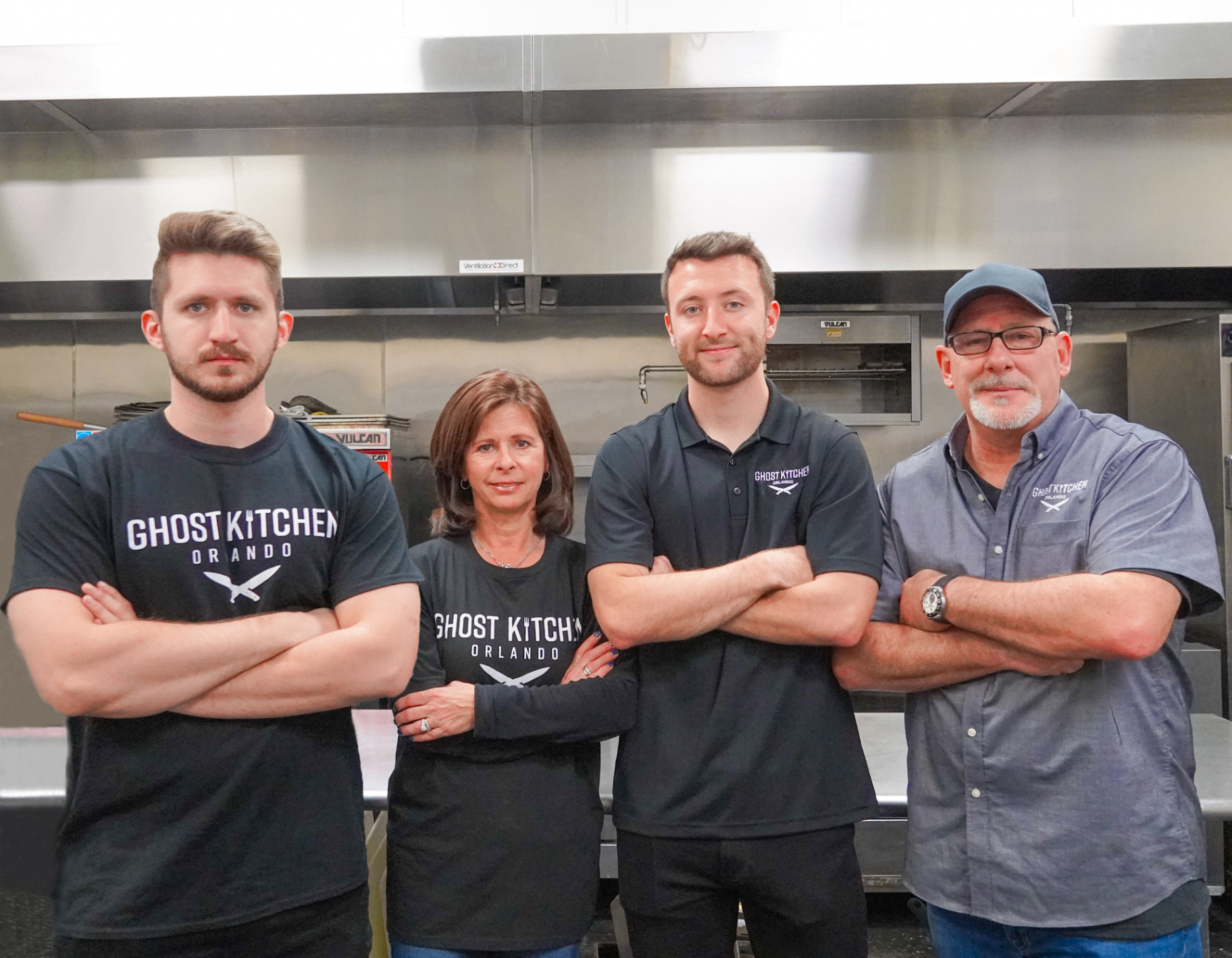 The Ghost Kitchen Orlando team in the production kitchen